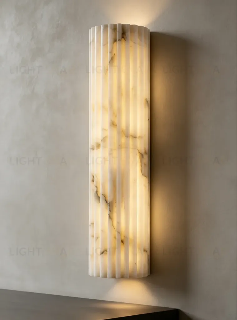 Настенный светильник DL-6485W 45cm Brass / White Alabaster DL-6485W/L