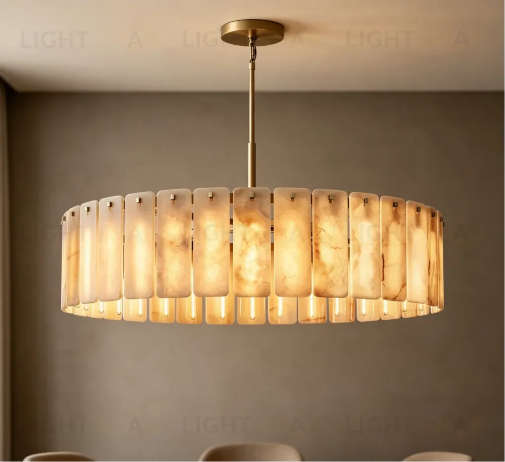 Люстра DL-6482P/R900 Brass / White Alabaster  DL-6482P/R900