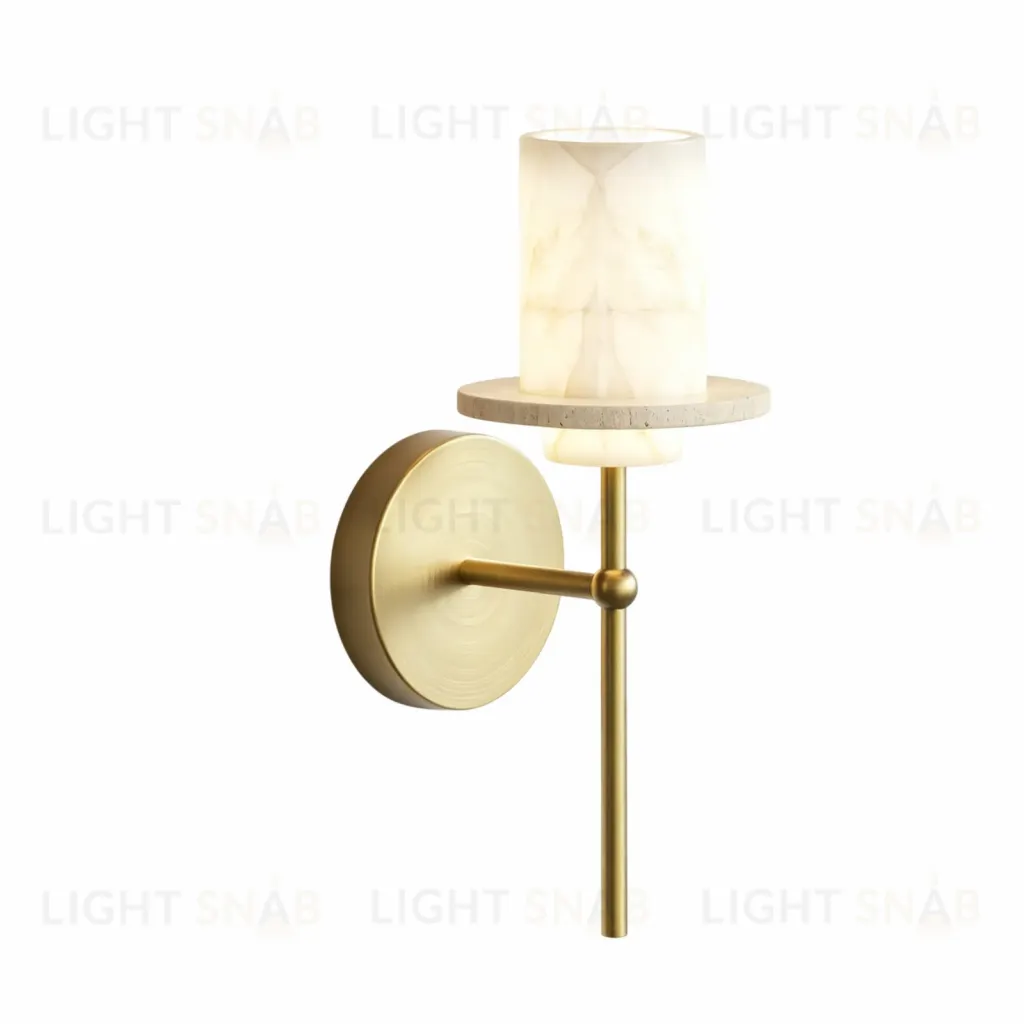 Настенный светильник 26533W Brass / White Alabaster / Travertine 26533W