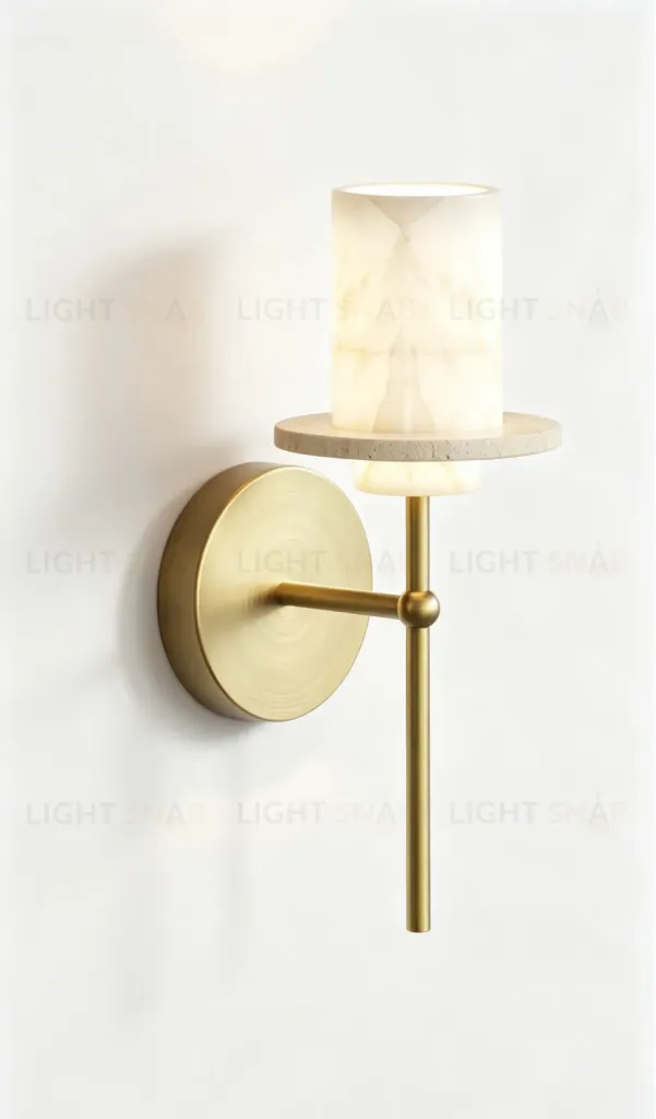 Настенный светильник 26533W Brass / White Alabaster / Travertine 26533W