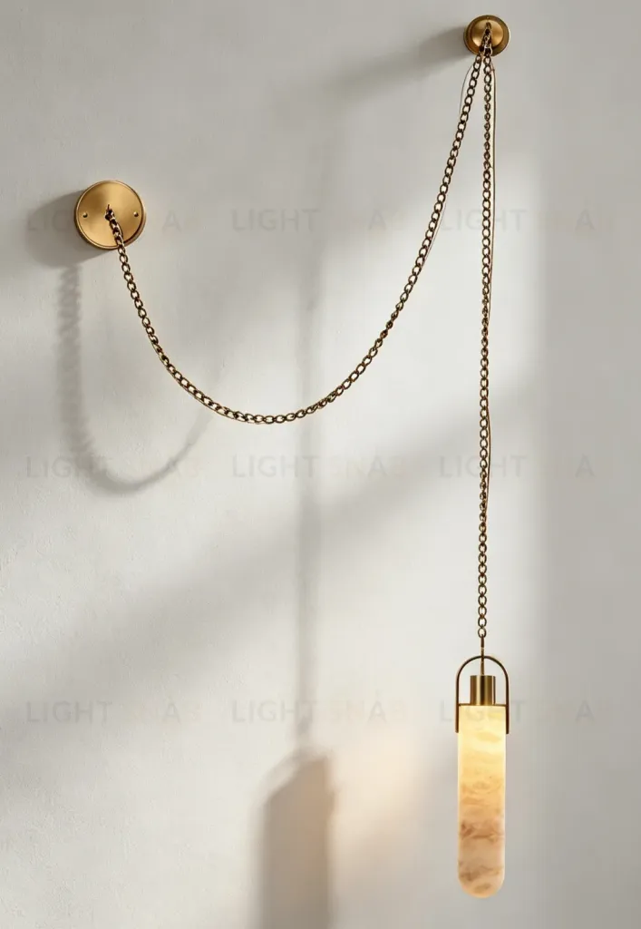 Подвесной светильник 26504P Brass / White Alabaster 26504P