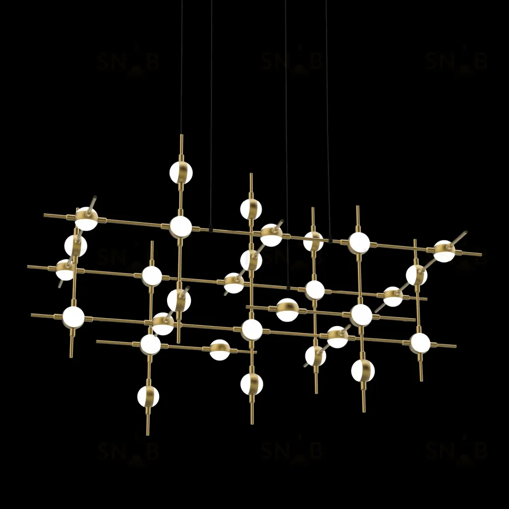 Люстра Molecular 30 black/gold MD18001067-30A  black/gold