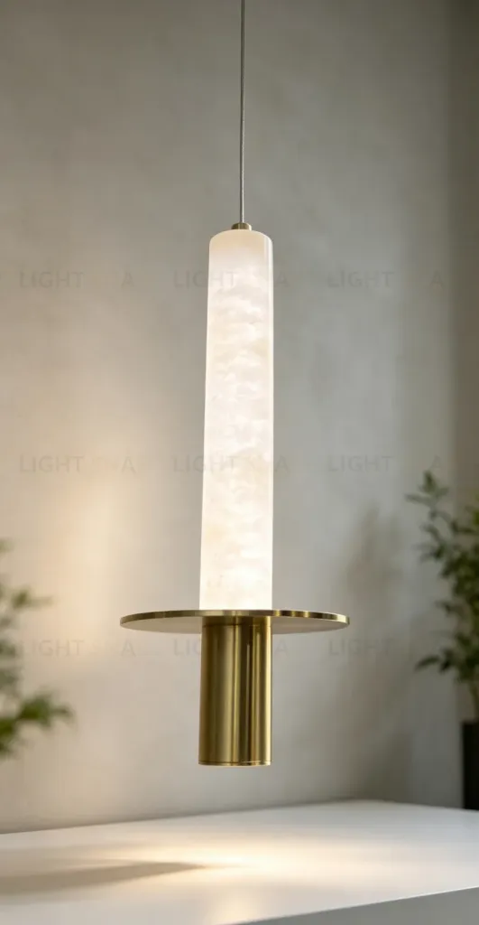 Подвесной светильник 5142P/1 Brass / White Alabaster  5142P/1