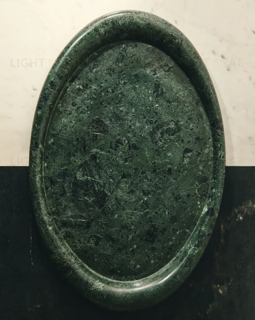 Поднос Lenorel из зеленого мрамора 43 x 28 см 436976