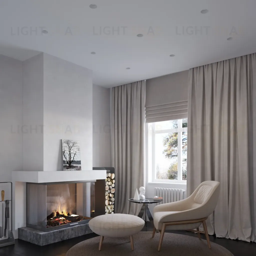 Встраиваемый потолочный гипсовый светильник STELLANOVA IZAR 80 FLAT SN 006
