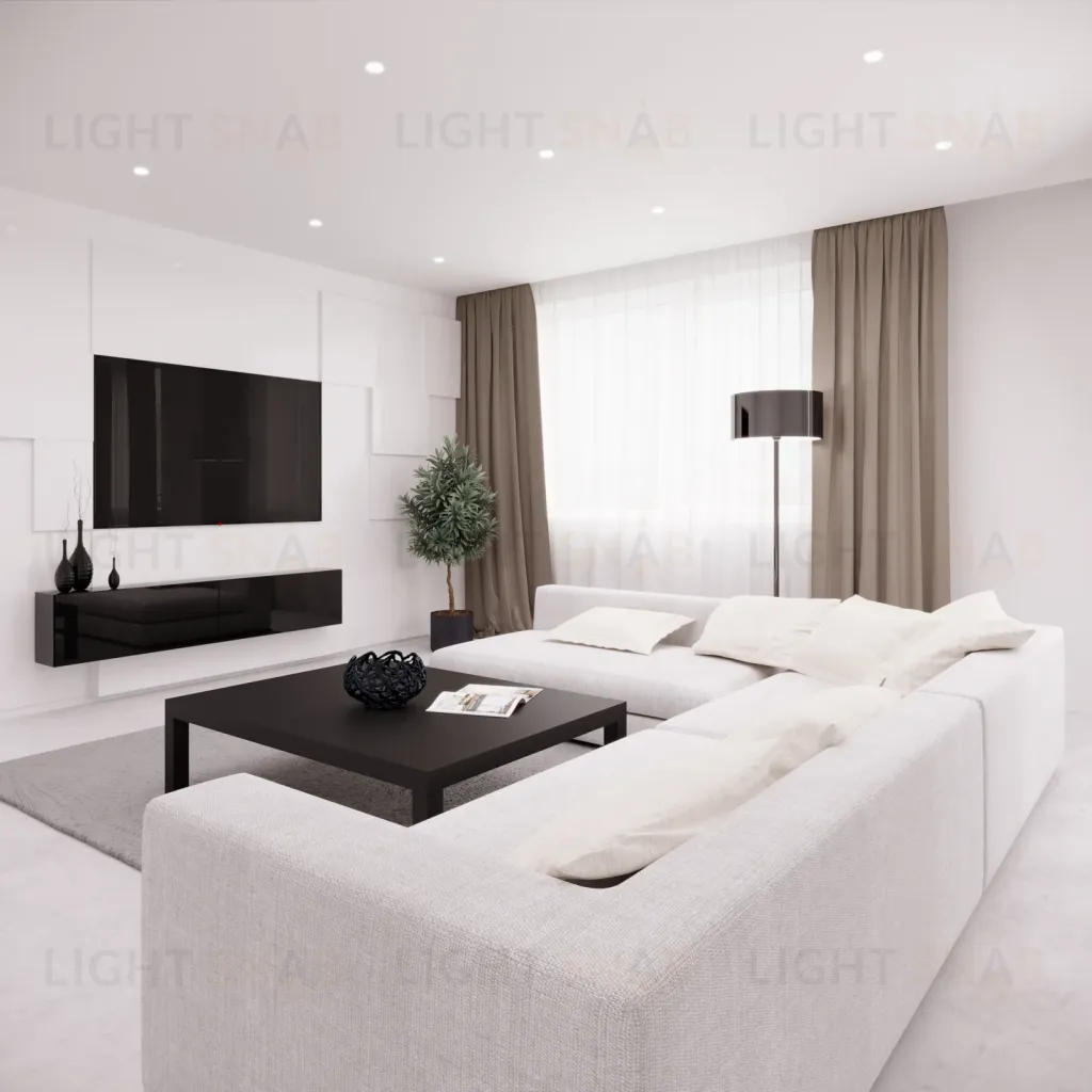 Встраиваемый потолочный гипсовый светильник STELLANOVA QUASAR 55 FLAT SN 032