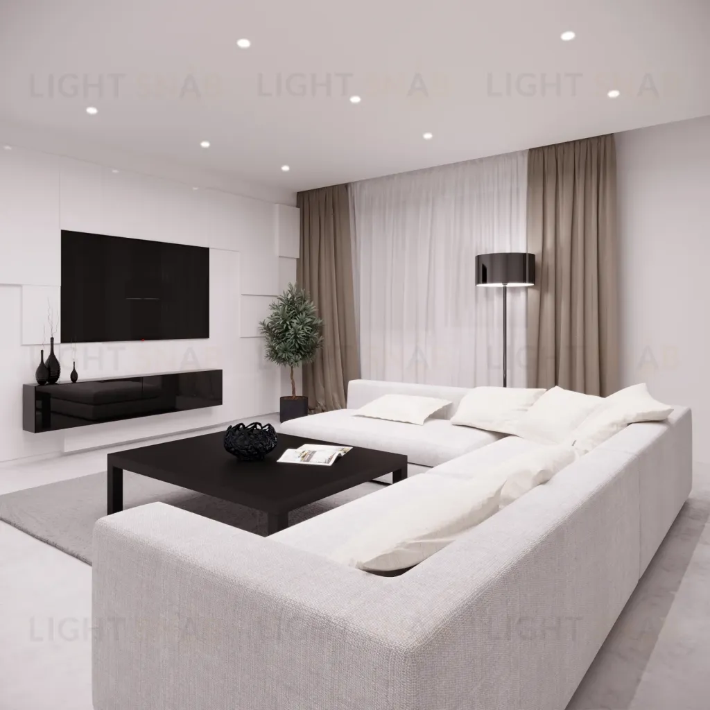 Встраиваемый потолочный гипсовый светильник STELLANOVA QUASAR 55 FLAT SN 032