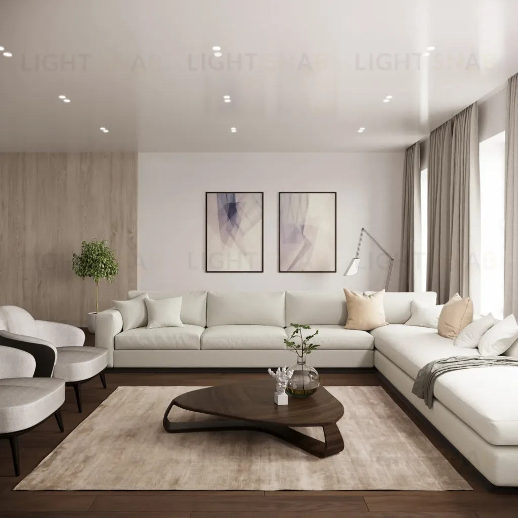Встраиваемый потолочный гипсовый светильник STELLANOVA QUASAR 55 DUO FLAT SN 034