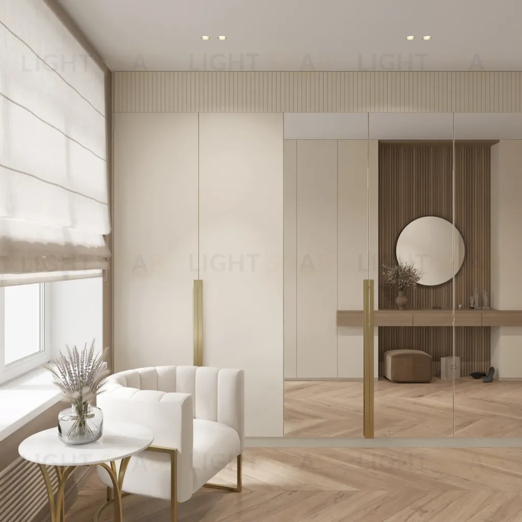 Встраиваемый потолочный гипсовый светильник STELLANOVA QUASAR 55 DUO FLAT BRASS SN 211