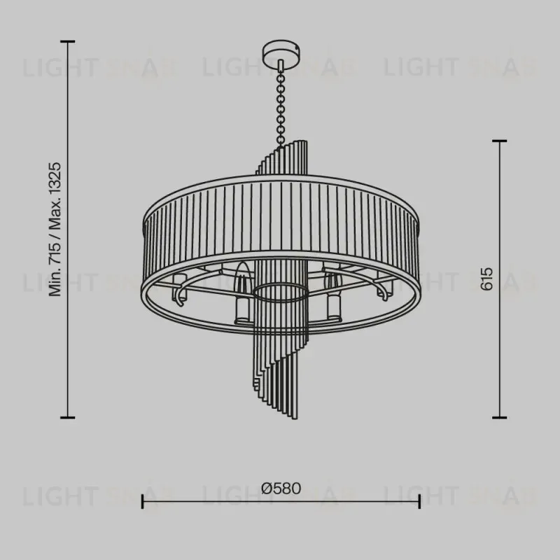 Подвесная люстра Maytoni MOD174PL-06MG 