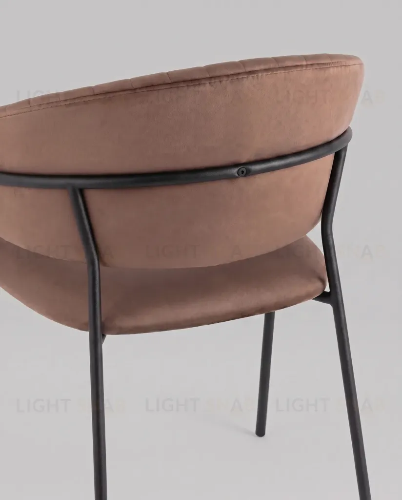 Стул Бруно велюр коричневый опора черный муар УТ000042947