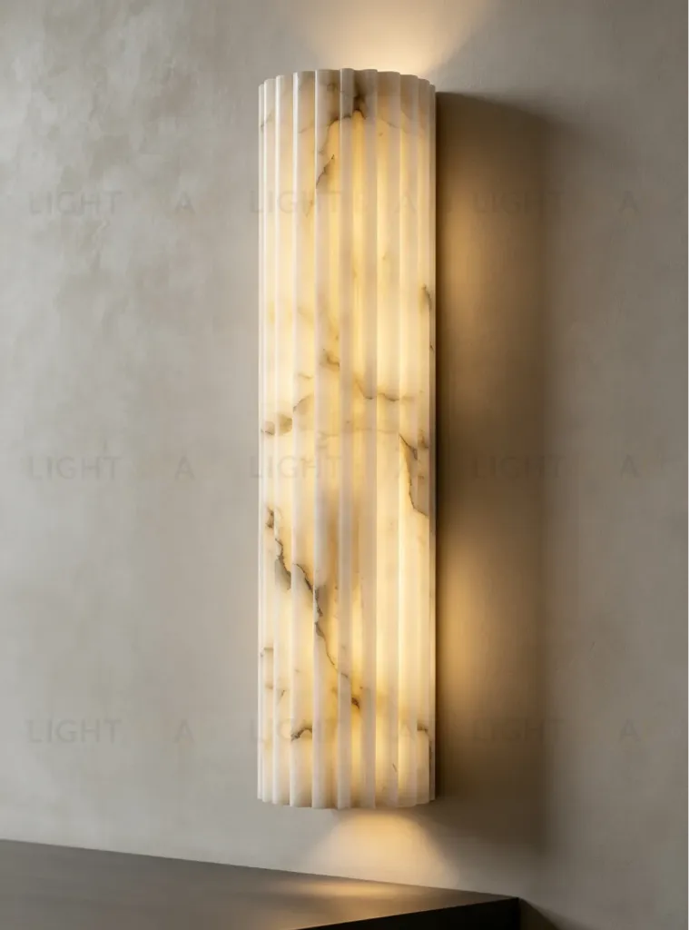 Настенный светильник DL-6485W 30cm Brass / White Alabaster DL-6485W/S