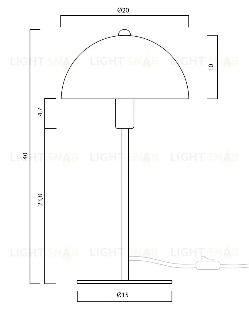 Настольная лампа Эллен LTL070725MGI