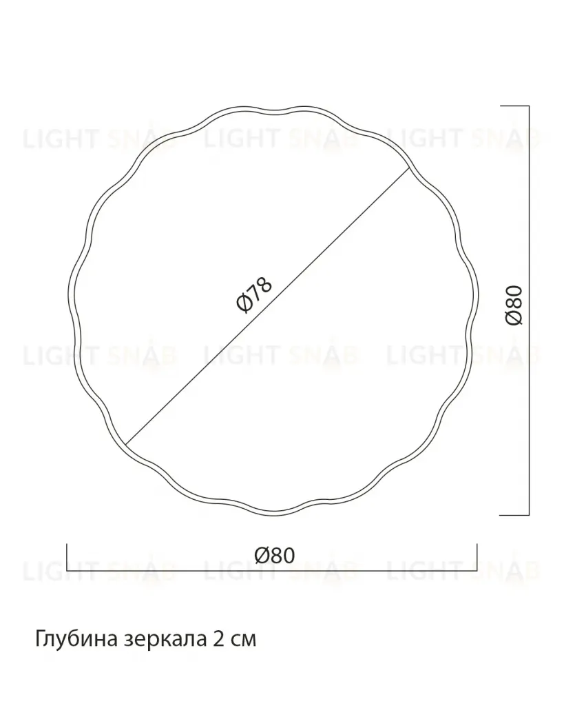 Настенное зеркало Бэйл DWM230126PND
