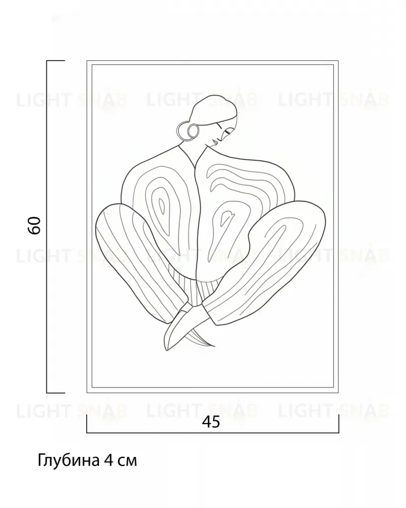 Жикле на холсте Striped lady DZ25072218