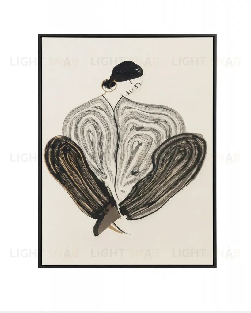 Жикле на холсте Striped lady DZ25072219