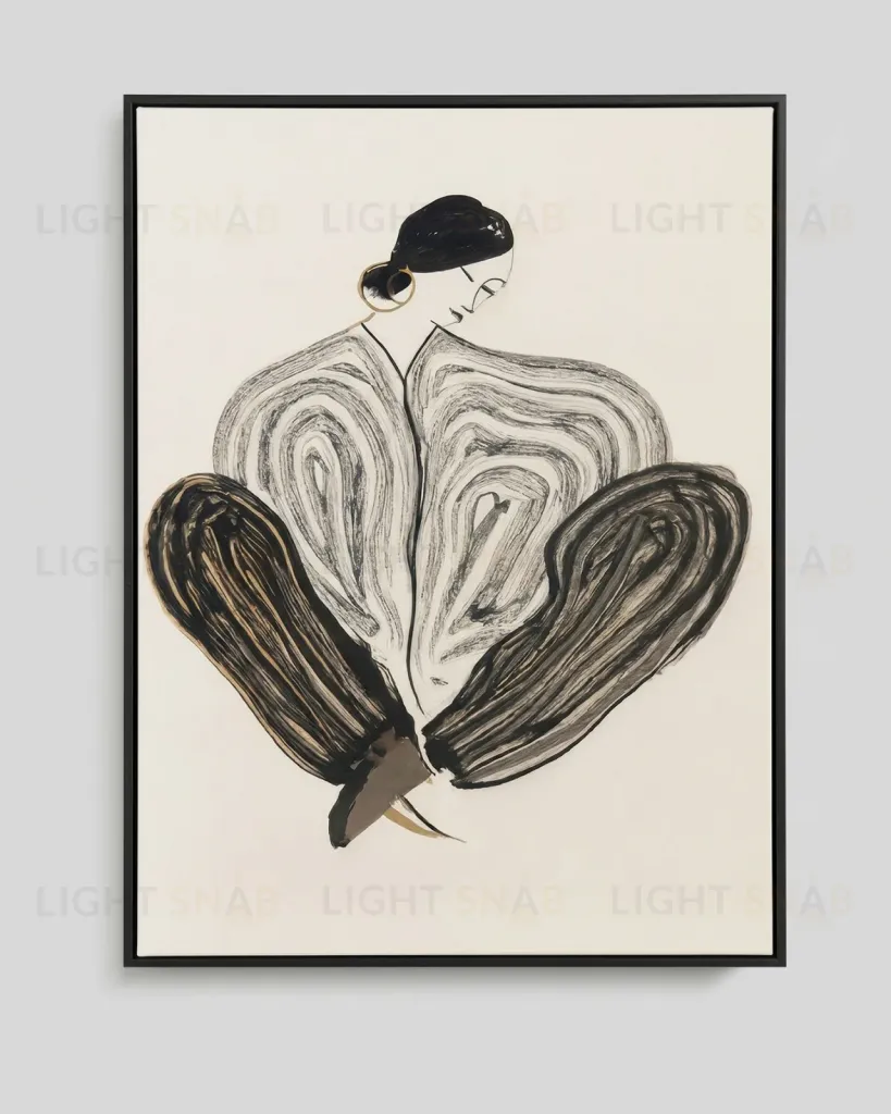 Жикле на холсте Striped lady DZ25072219
