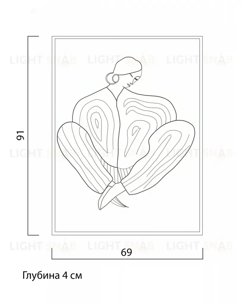 Жикле на холсте Striped lady DZ25072219