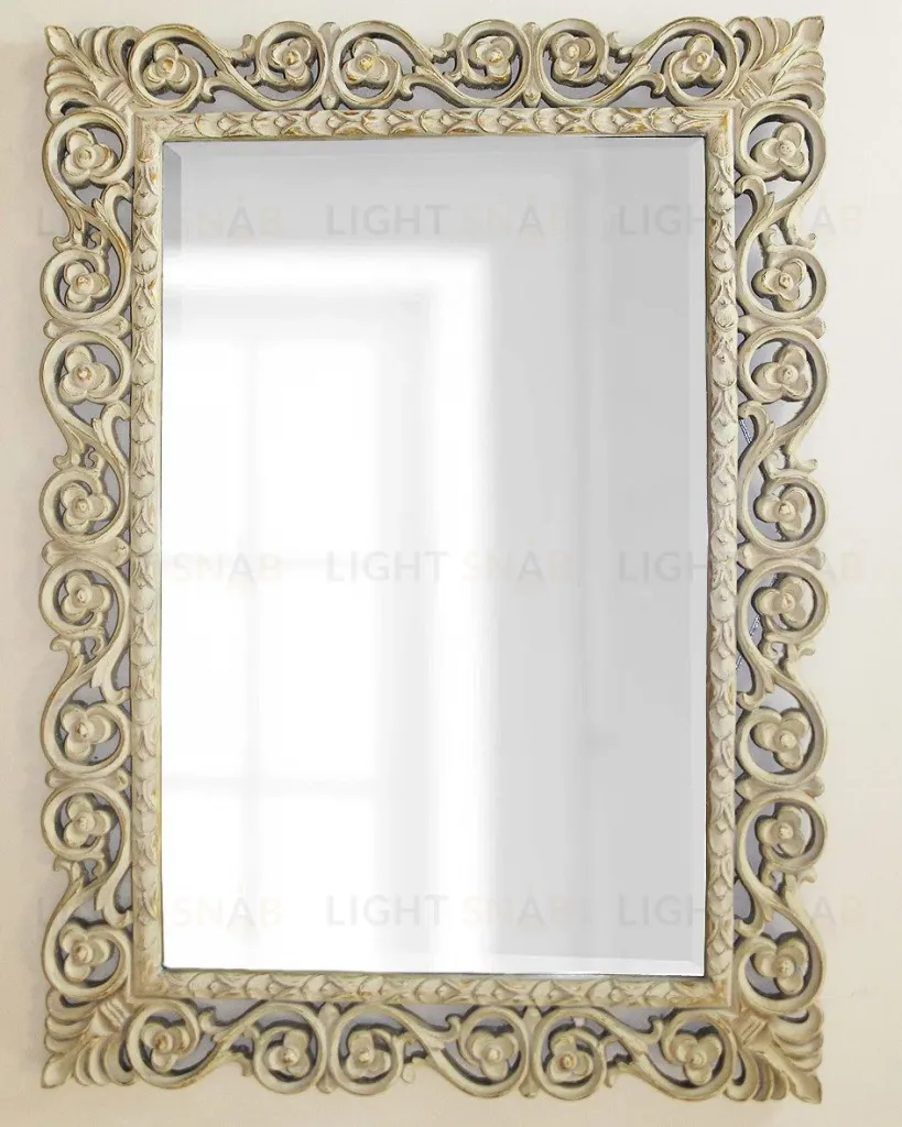 Зеркало настенное в раме Бергамо LH123 Artisian ivory