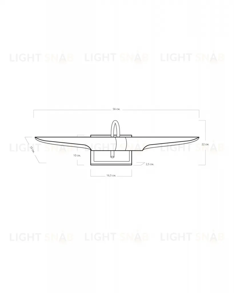 Серебряная подсветка для картин Рэдфорд JJ10970-1WB
