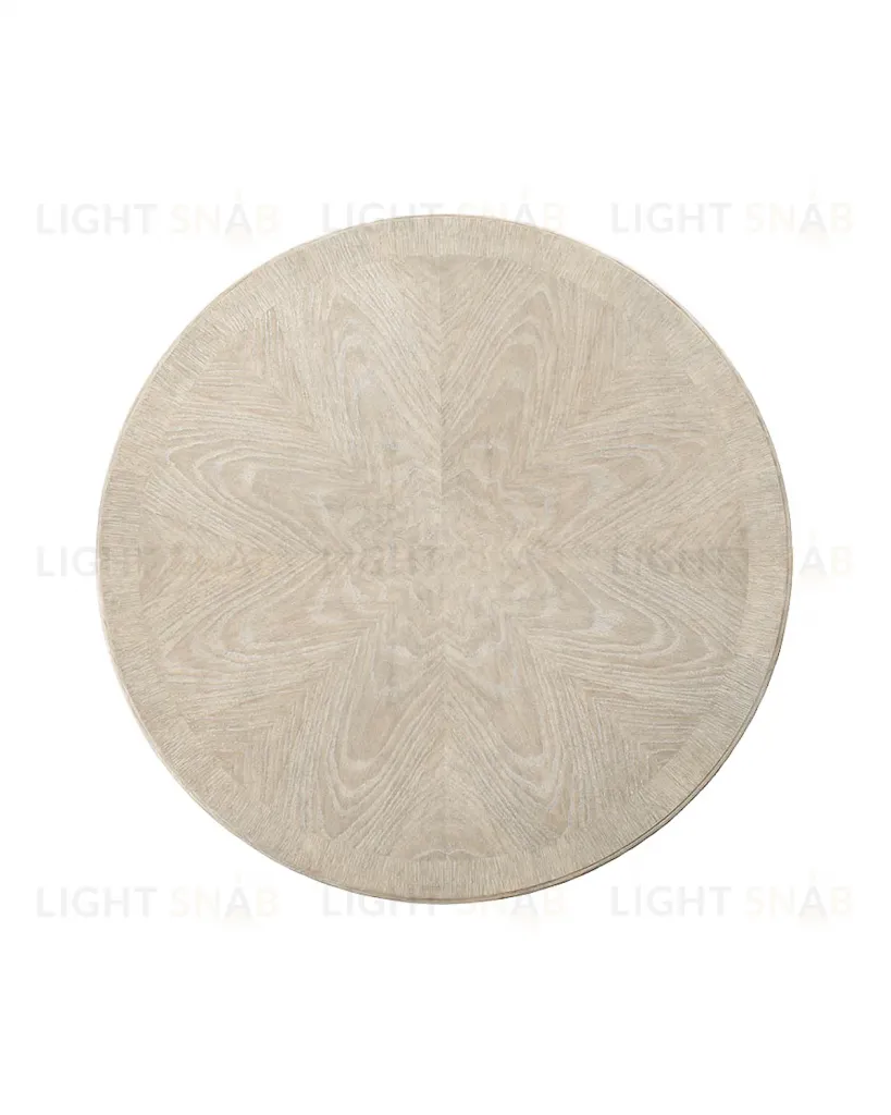 Бежевый обеденный стол из массива дуба Парма LHFDT1197HLN weathered oak