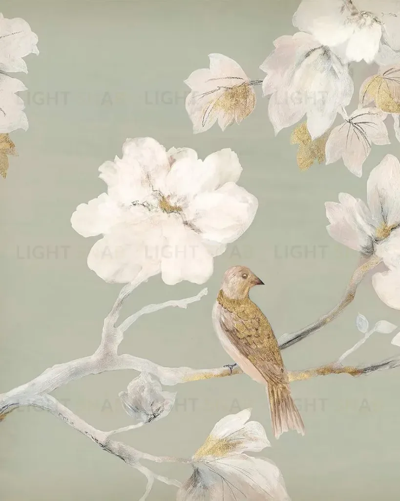 Постер в раме Birds and flowers - I 23P0026