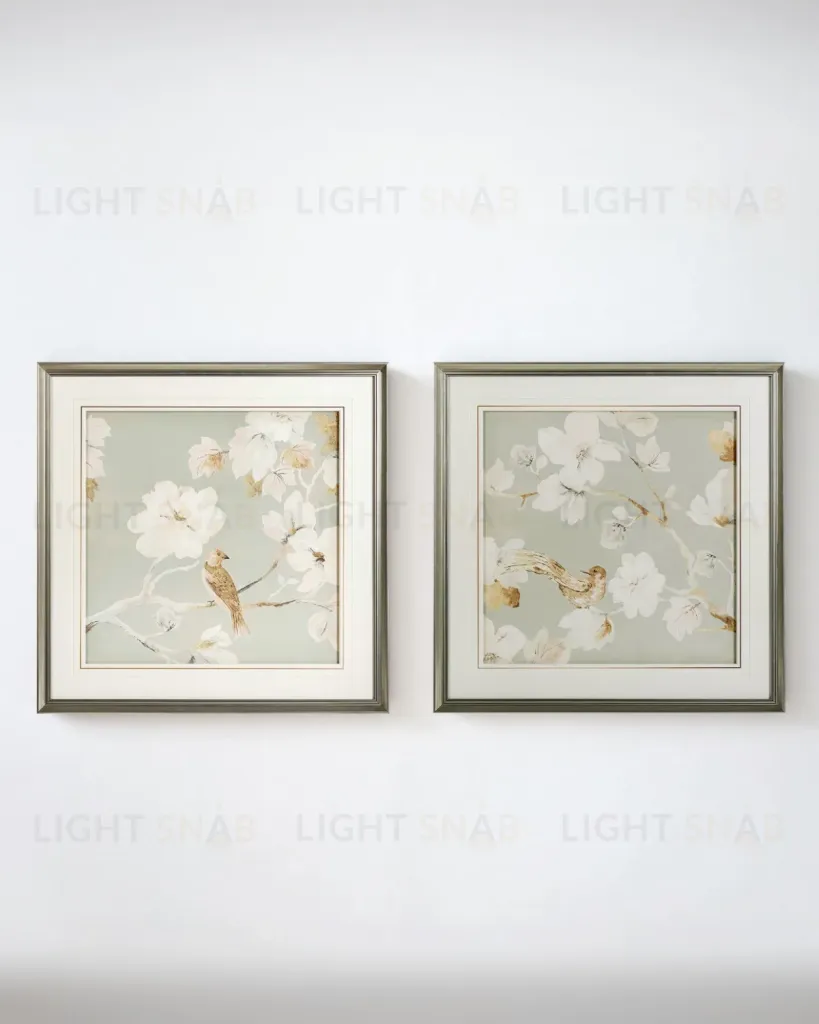 Постер в раме Birds and flowers - I 23P0026