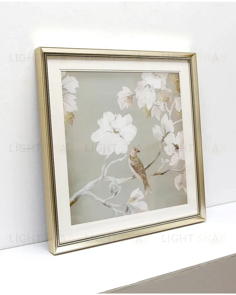 Постер в раме Birds and flowers - I 23P0026