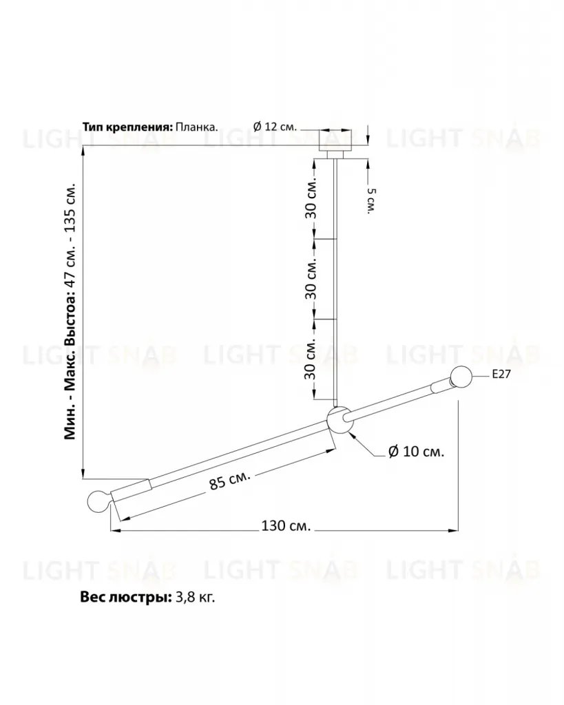 Золотая современная люстра Рамси LCH350325XNP