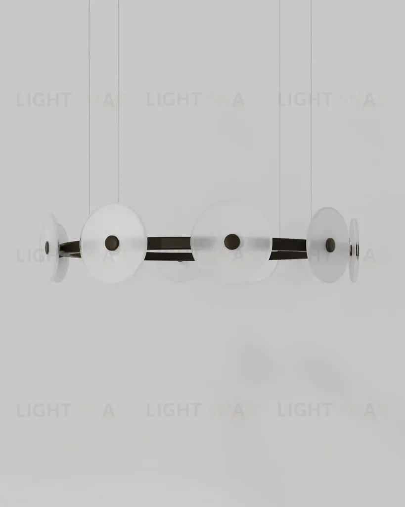 Черная круглая люстра Милфорд LCH460325XNP