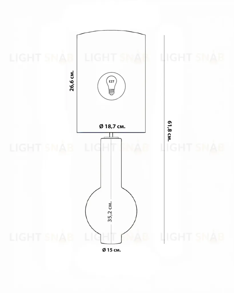 Белая настольная лампа Коэн LTL862913MGI