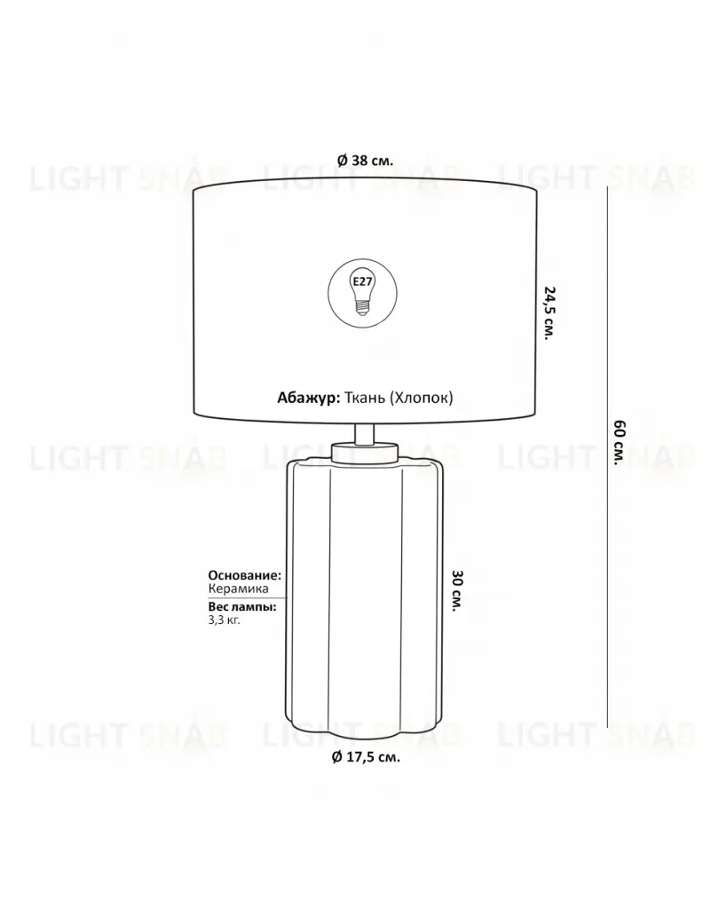 Зелёная настольная лампа Туоми LTL410272MGI