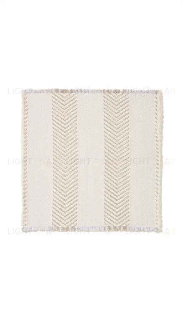 Коврик для ванной Bina из 100% хлопкового жаккарда цвета экрю 50 x 70 см 424843