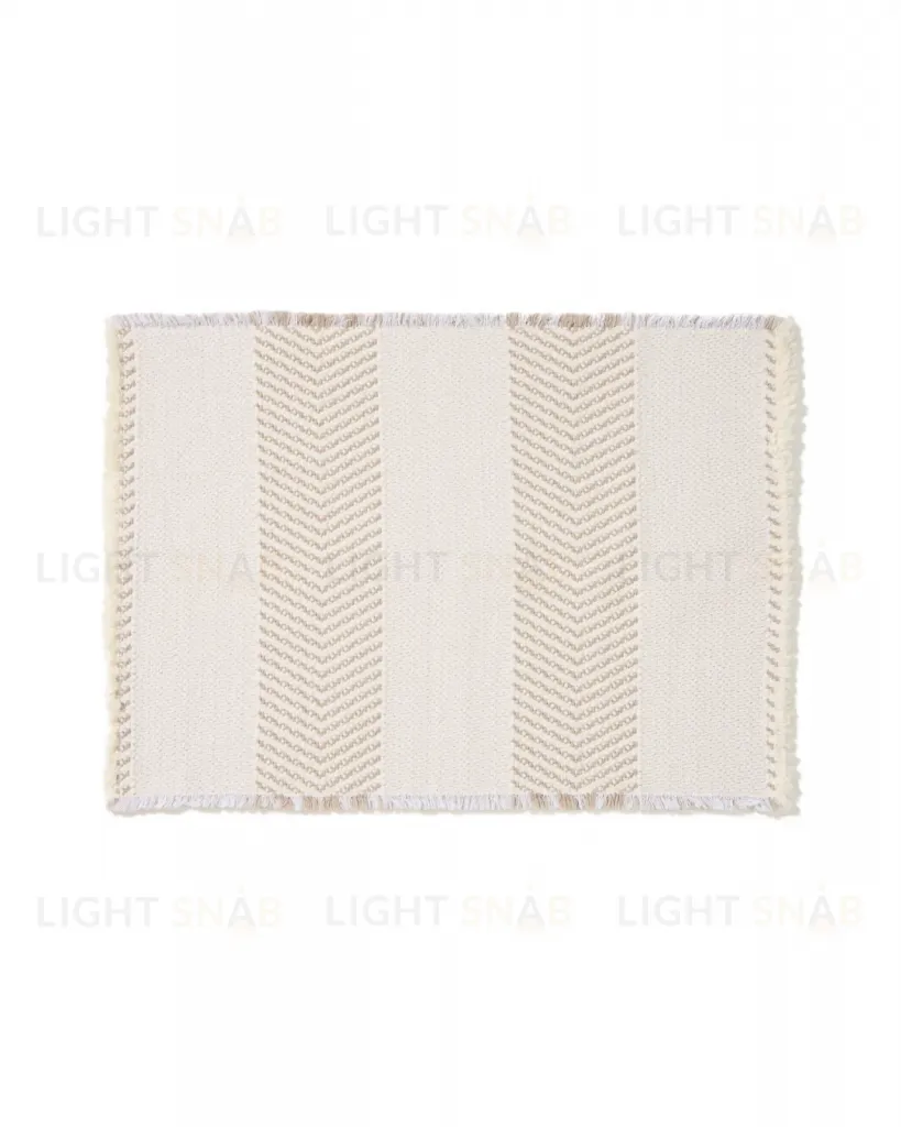 Коврик для ванной Bina из 100% хлопкового жаккарда цвета экрю 50 x 70 см 424843