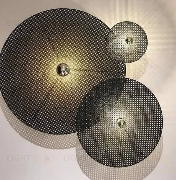 Бра Tan Tan A1053/10 см черный металл + 1125/60 см черный ротанг 092048