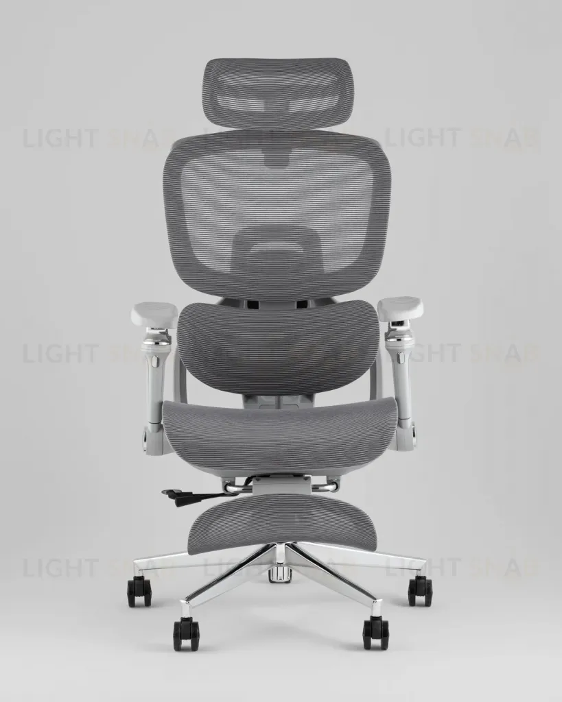 Кресло офисное TopChairs Prodigy с оттоманкой серый УТ000041698