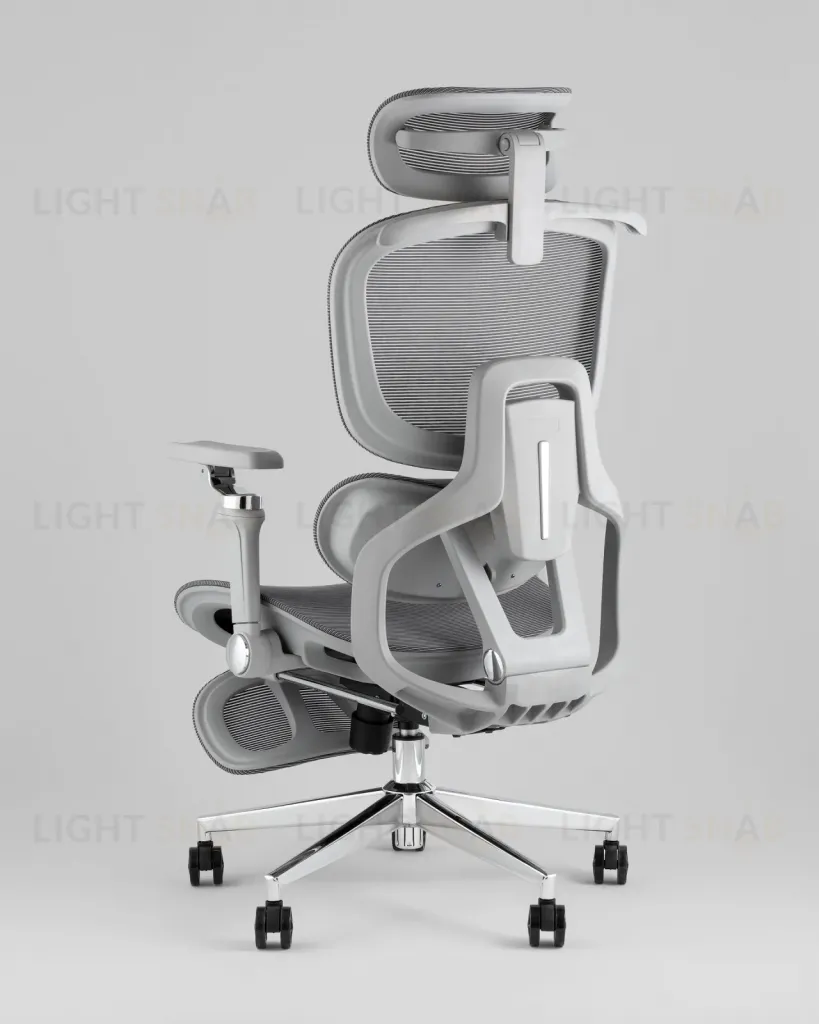 Кресло офисное TopChairs Prodigy с оттоманкой серый УТ000041698