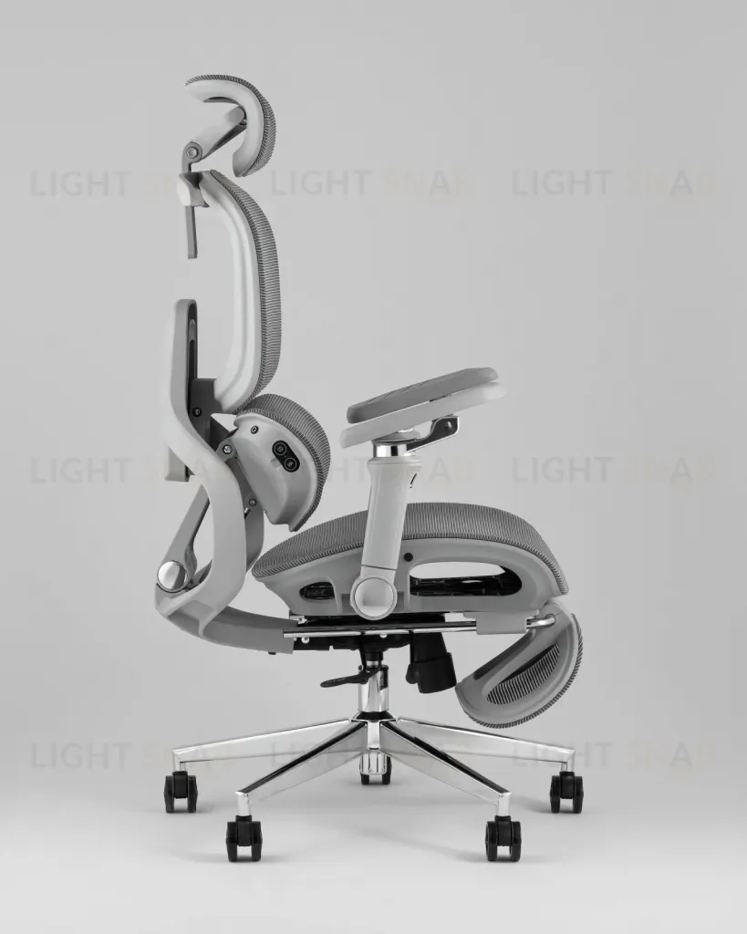 Кресло офисное TopChairs Prodigy с оттоманкой серый УТ000041698
