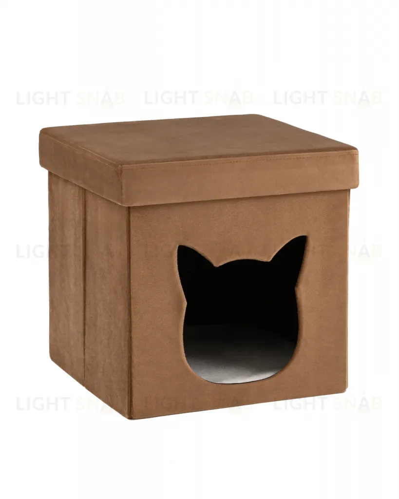 Пуф складной с ящиком Store Pet коричневый УТ000040155