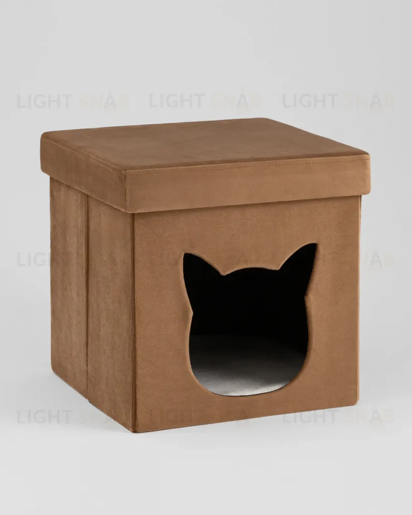 Пуф складной с ящиком Store Pet коричневый УТ000040155