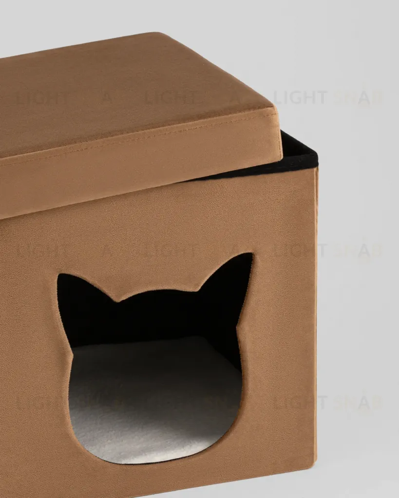 Пуф складной с ящиком Store Pet коричневый УТ000040155