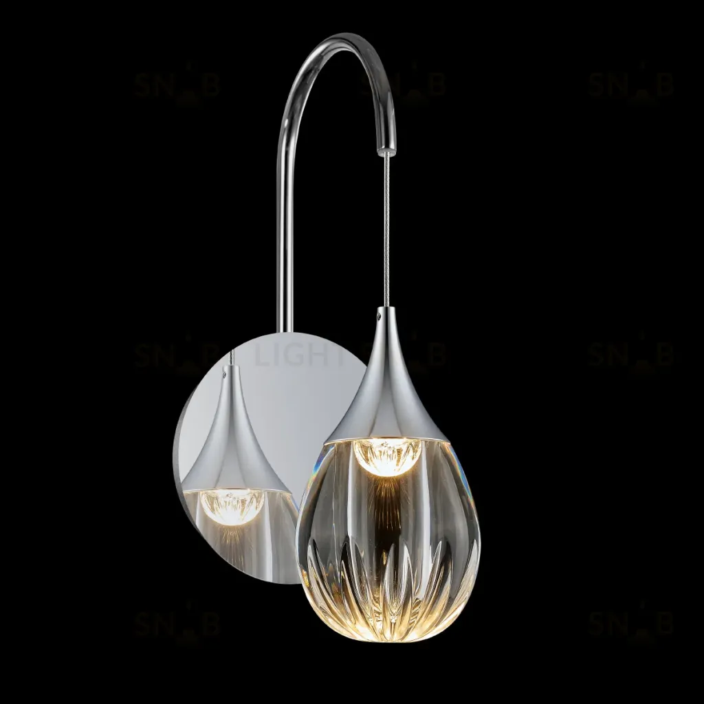 Настенный светильник MB24001004-1A chrome/clear MB24001004-1A chrome/clear