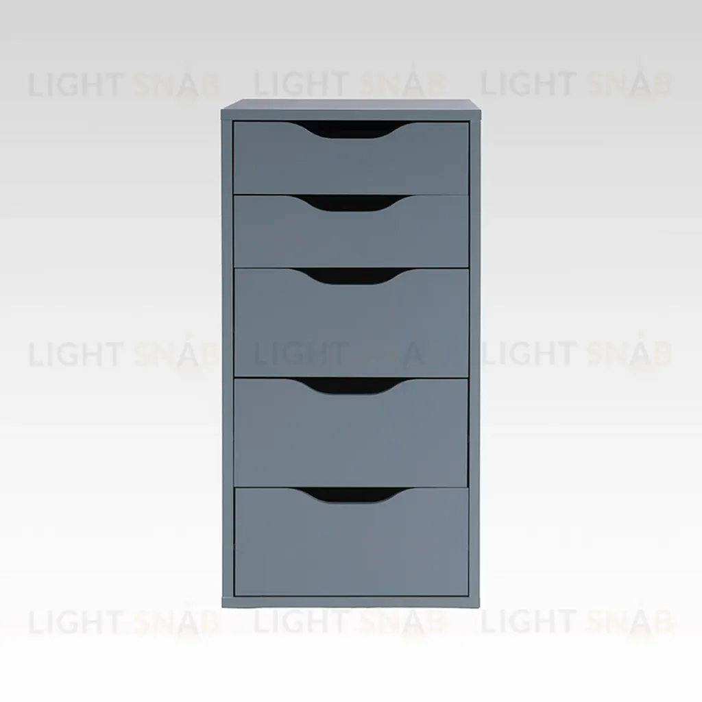 S01026 Ингар 5 комод 36x71x53, серо-бирюзовый S01026