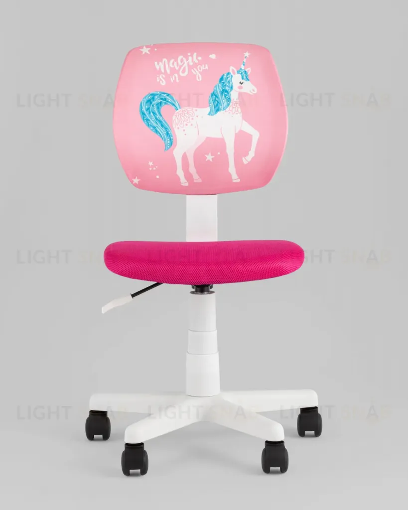 Кресло компьютерное детское ЛОЛО Unicorn, пластик белый УТ000039088