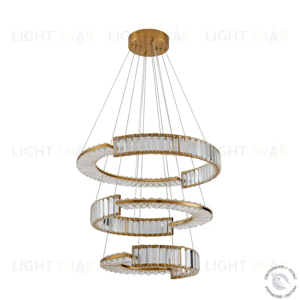 Люстра латунь LED 100Вт D60см Zortes Moi ZRS.1201.03 ZRS.1201.03
