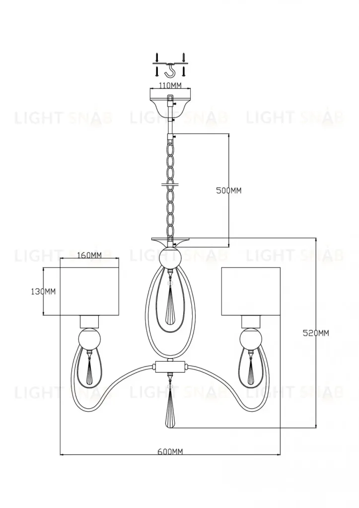 Люстра подвесная Moderli V2584-3P Dark УТ000021557