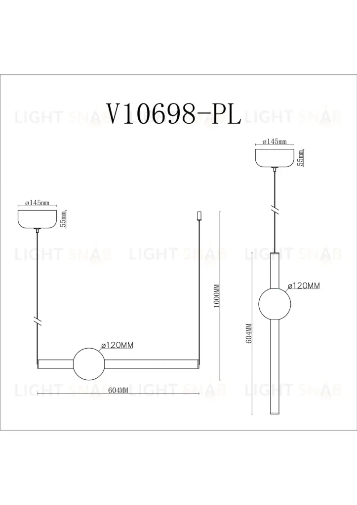 Светильник подвесной светодиодный Moderli V10698-PL Eclipse УТ000037661