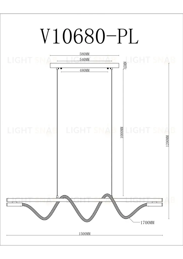 Светильник подвесной светодиодный Moderli V10680-PL True УТ000037643