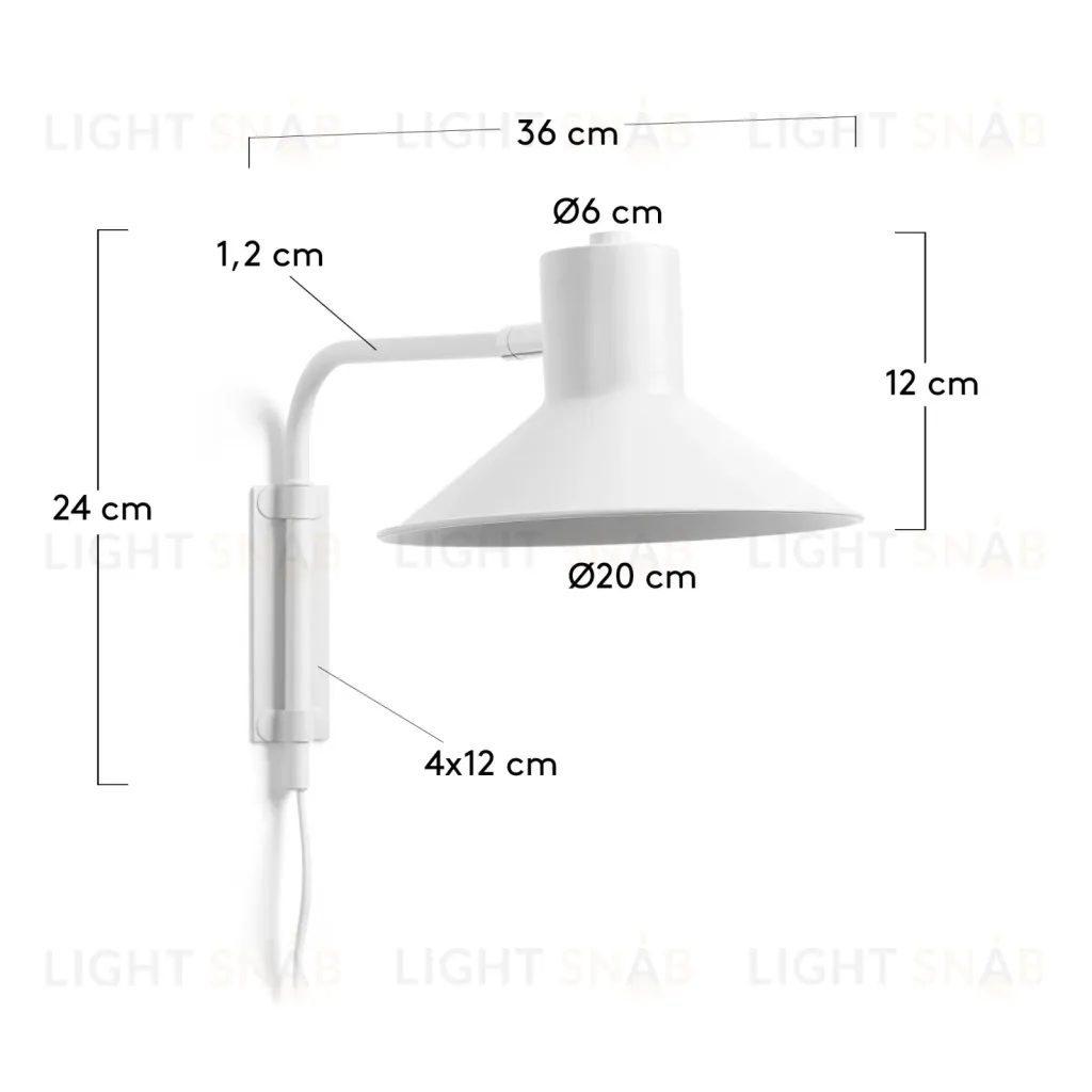 PLASS Настенный светильник металлический белый AA2386R05 063835