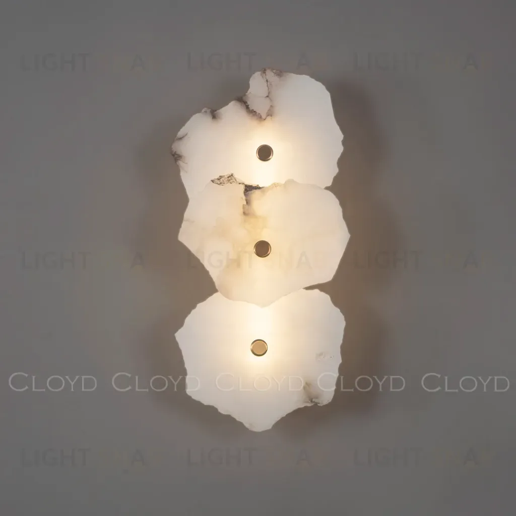  Бра Cloyd KNOSS-A W1 / выс. 35 см - алебастр - латунь (арт.20269)  20269